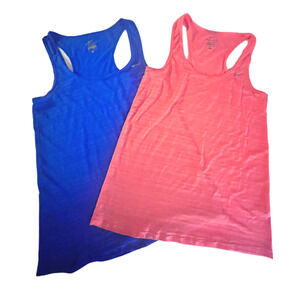 Nike Dri-Fit Women's Racerback Tank Tops XS - 2-Pack (Blue/Coral)